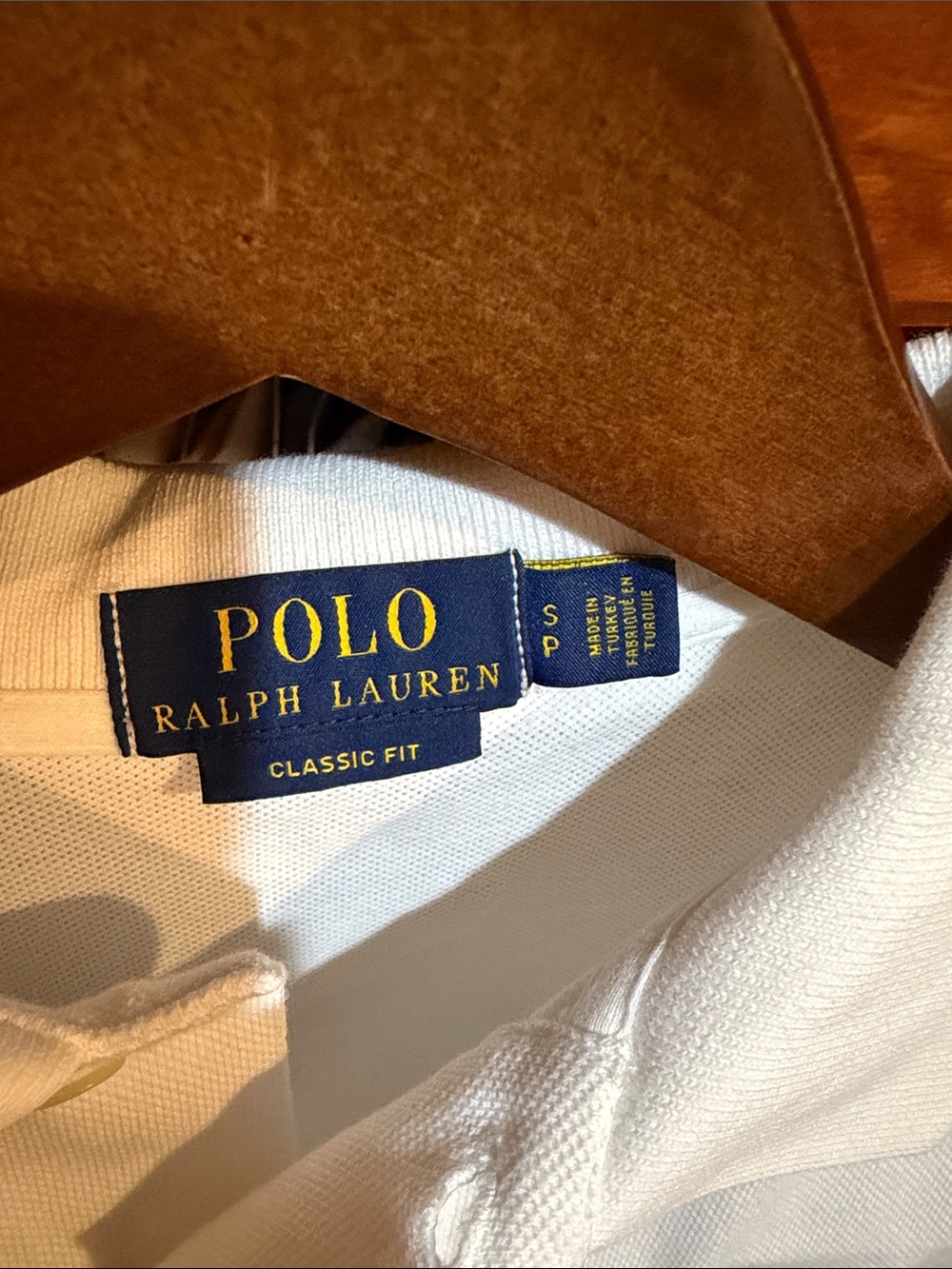 Polo by Ralph Lauren Cream Polo Shirt with Navy Pony - Picture 2 of 4